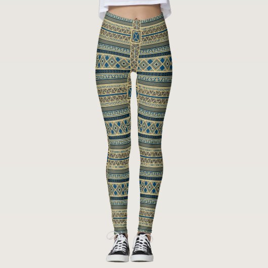 African Mali Pattern Leggings (Vorderseite)