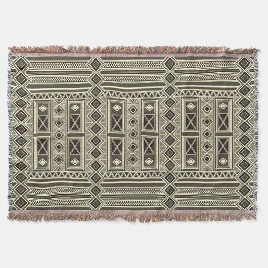 African Mali Pattern Throw Blanket V Decke (Vorderseite)