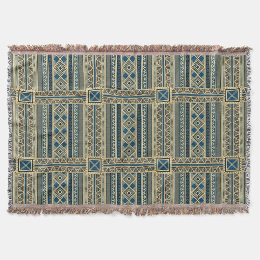African Mali Pattern Throw Blanket VI Decke (Vorderseite)