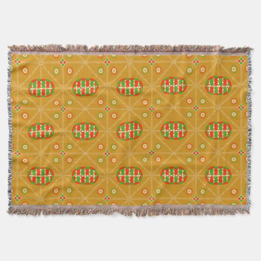 African Mali Pattern Throw Blanket VII Decke (Vorderseite)