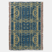 African Mali Pattern Throw Blanket VIII Decke (Vorderseite Vertikal)
