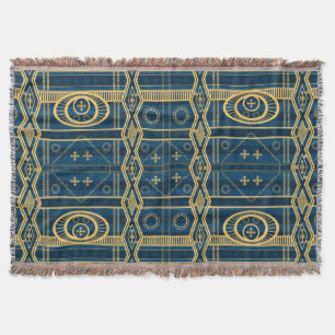 African Mali Pattern Throw Blanket VIII Decke