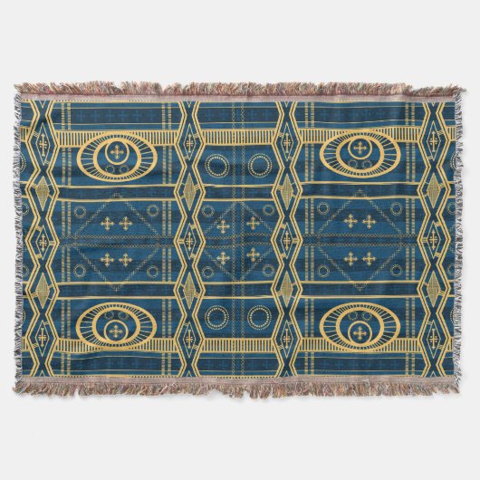 African Mali Pattern Throw Blanket VIII Decke (Vorderseite)