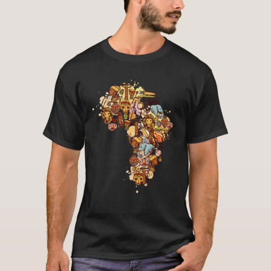 African Map American Beautiful Black History BLM T-Shirt (Vorderseite)