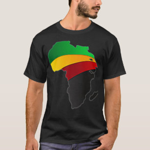 African Map Art American Geschenk Schönes Schwarz T-Shirt