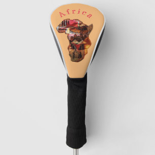 African Map Art Design Golf Head Cover Headcover