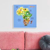 African Map with Flags Stretched Canvas Print Leinwanddruck (Insitu (Wohnzimmer))