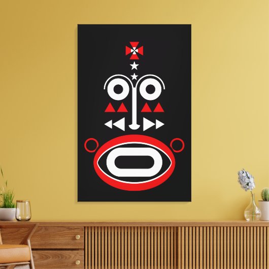 African Mask Leinwanddruck (Insitu (Wohnzimmer))