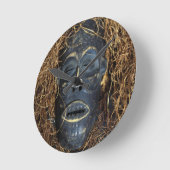 African mask runde wanduhr (Winkel)