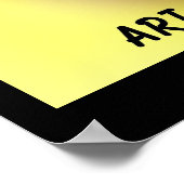 AFRICAN-MASK-yellow print Poster (Ecke)