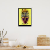 AFRICAN-MASK-yellow print Poster (Küche)