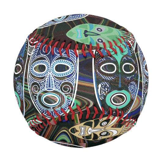 African Masks V1 Baseball (Rückseite)