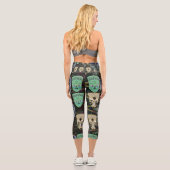 African Masks V1 Capri Leggings (Rückseite)