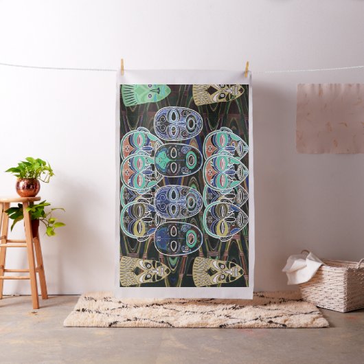 African Masks V1 Stoff (Beispiel)