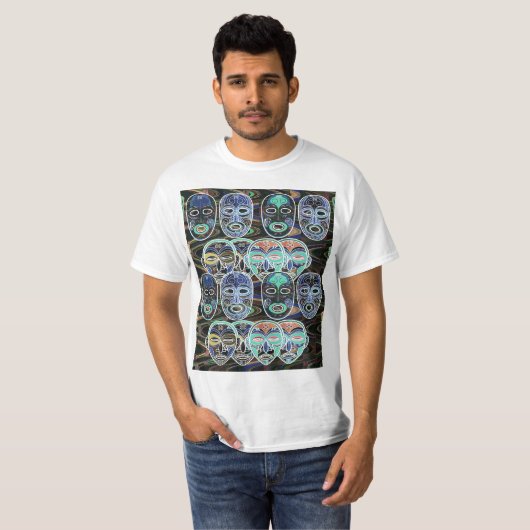 African Masks v1 T-Shirt (Vorne ganz)