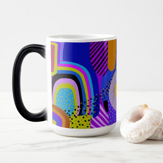 African Maximalist Landscape Map Verwandlungstasse (Mit Donut)