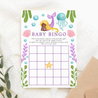 African Mermaid Ocean Baby Show Bingo Game