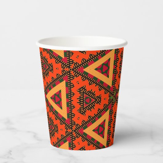African Modern Kente Pappbecher (Rückseite)