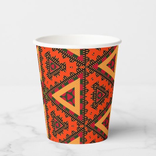 African Modern Kente Pappbecher (Vorderseite)