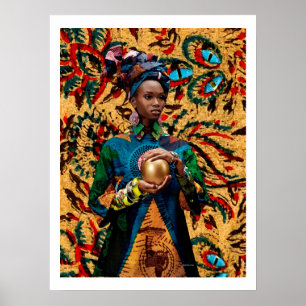 African Mojo Princess: Modernes afrozentrisches Po Poster