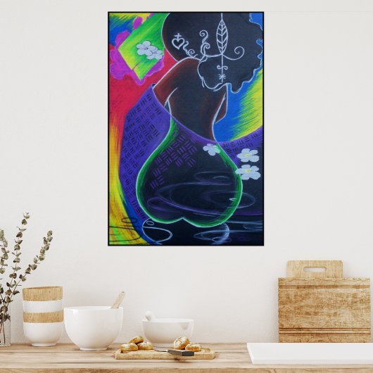 African Moon - Miami Tile Print Poster (Küche)