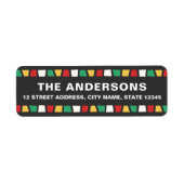 African mosaic Kwanzaa return address (Vorne)