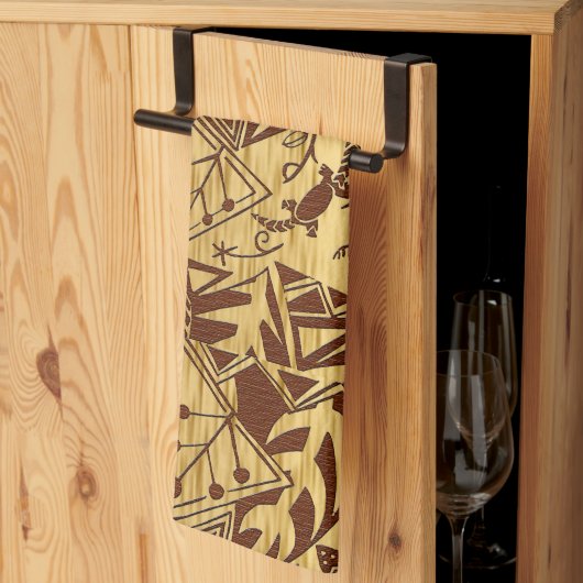 African Motif Geschirrtuch (Drittel gefaltet)