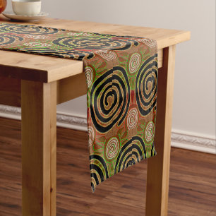 African Motif Kurzer Tischläufer