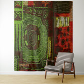 African Motif Print Wandteppich (Beispiel)