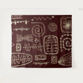 African Motif Print Wandteppich (Vorderseite (Horizontal))