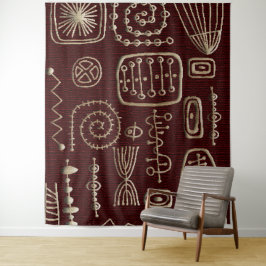 African Motif Print Wandteppich