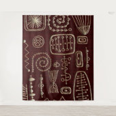 African Motif Print Wandteppich (Vorderseite)