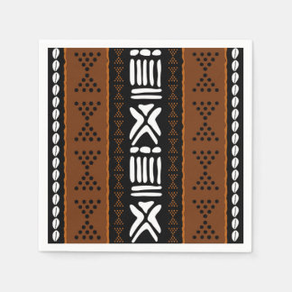African Mud Cloud Bogolan Designer Paper Napkins Serviette