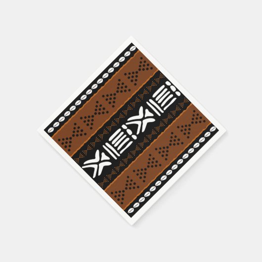 African Mud Cloud Bogolan Designer Paper Napkins Serviette (Ecke)