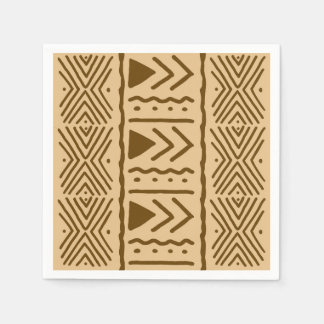 African Mud Cloud Bogolan Designer Paper Napkins Serviette