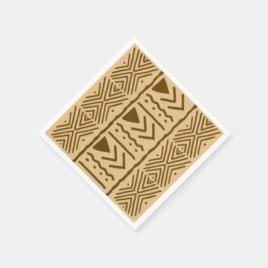 African Mud Cloud Bogolan Designer Paper Napkins Serviette (Ecke)