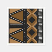 African Mud Cloud Bogolan Designer Paper Napkins Serviette (Vorderseite)