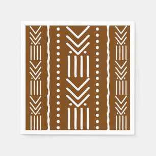 African Mud Cloud Bogolan Designer Paper Napkins Serviette