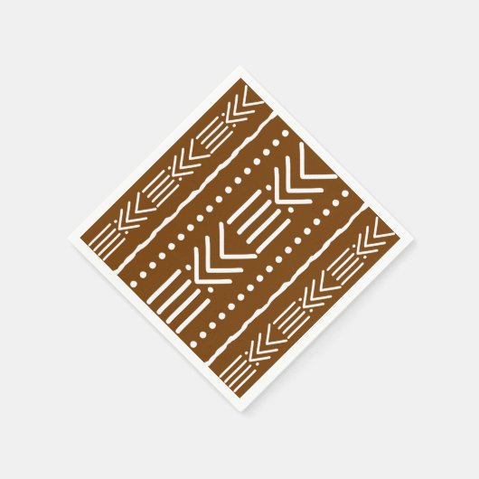 African Mud Cloud Bogolan Designer Paper Napkins Serviette (Ecke)