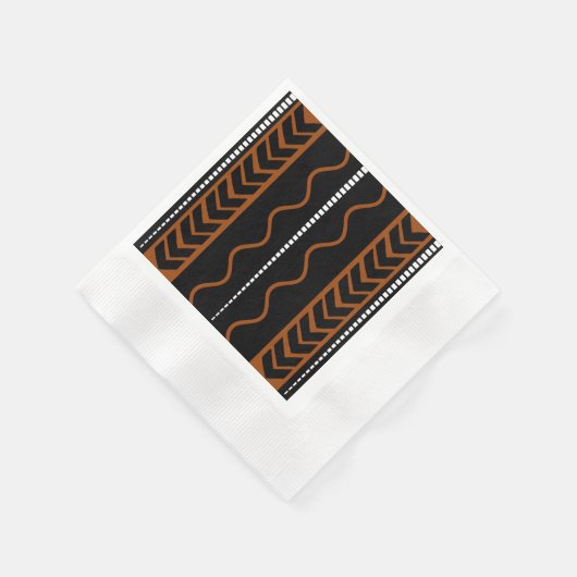 African Mud Cloud Design Napkins Serviette (Ecke)