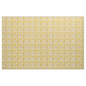 African mudcloth contrast botanical yellow brown  stoff (Yard (91,4 cm))