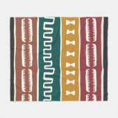African Mudcloth Rastafarian Fleecedecke (Vorderseite (Horizontal))