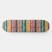 African Mudcloth Rastafarian Skateboard (Horizontal)
