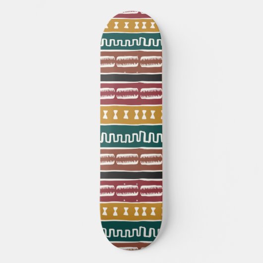 African Mudcloth Rastafarian Skateboard (Vorderseite)