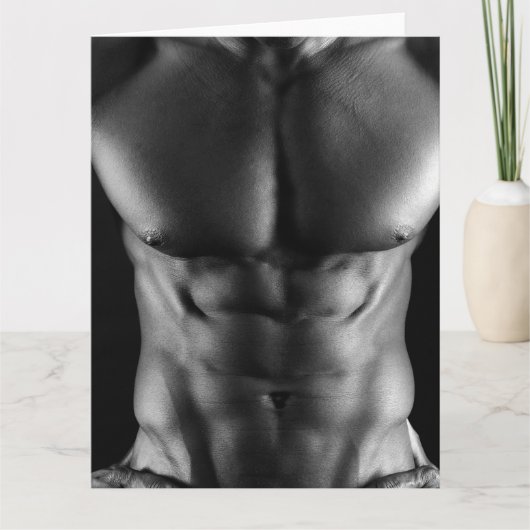 African Muscle Greetings Card Karte (Vorderseite)