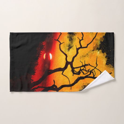 African Nightsky Sunset Badhandtuch Set (Handtuch)