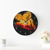 African Nightsky Sunset Große Wanduhr (Zuhause)