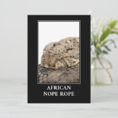 African Nope Rope - Puff adder Snake Danger Einladung (Stehend Vorderseite)