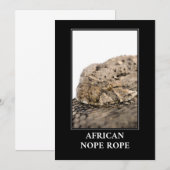 African Nope Rope - Puff adder Snake Danger Einladung (Vorne/Hinten)