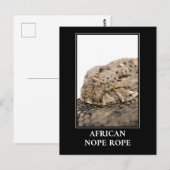 African Nope Rope - Puff adder Snake Danger Postkarte (Vorne/Hinten)